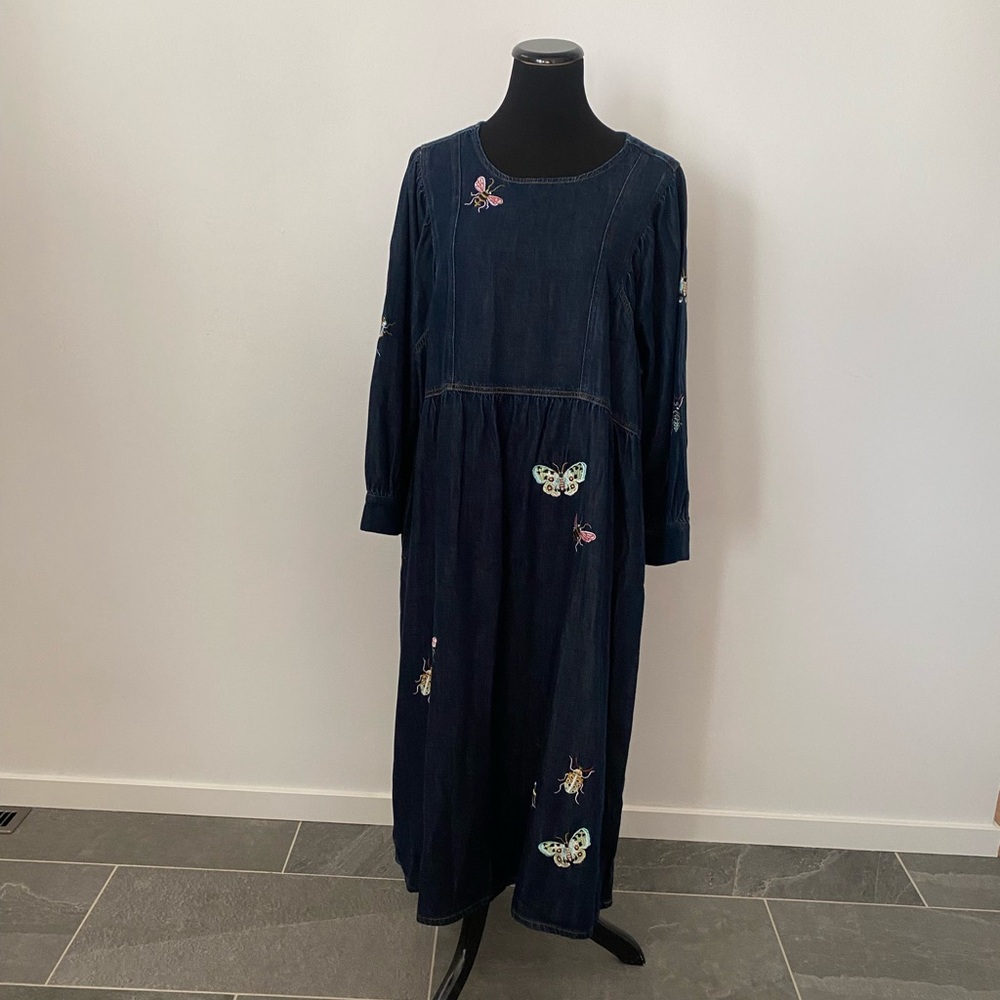 Gorman Dark Blue Dress with Embroidered Accents